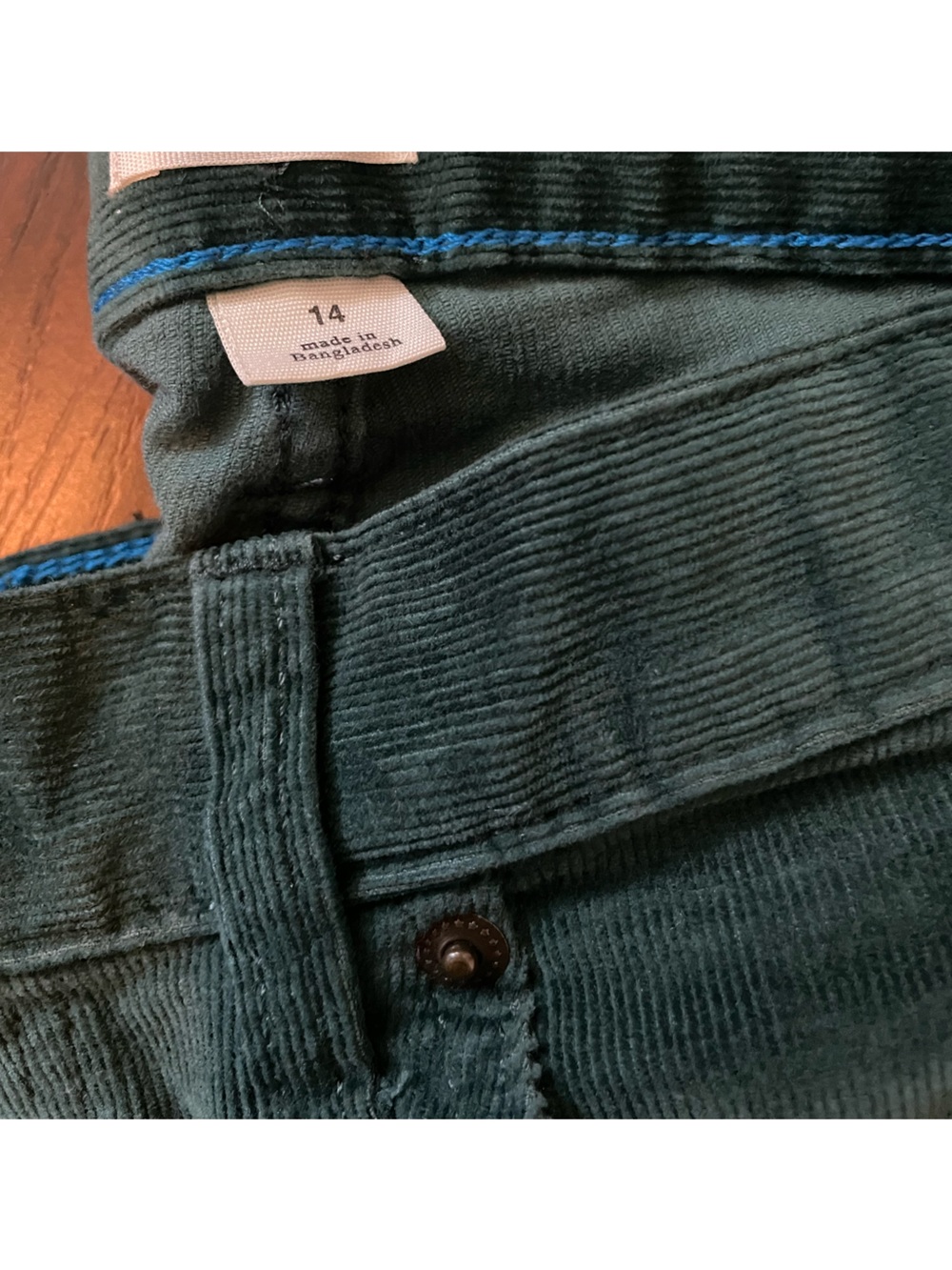 Crewcuts Dark Green Corduroy Kids Pants Sz 14